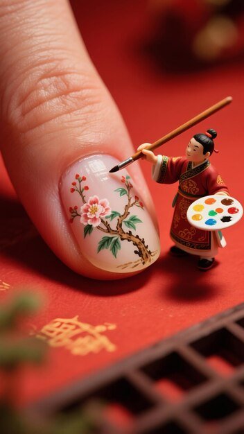 Miniatura pintando mancura japonesa